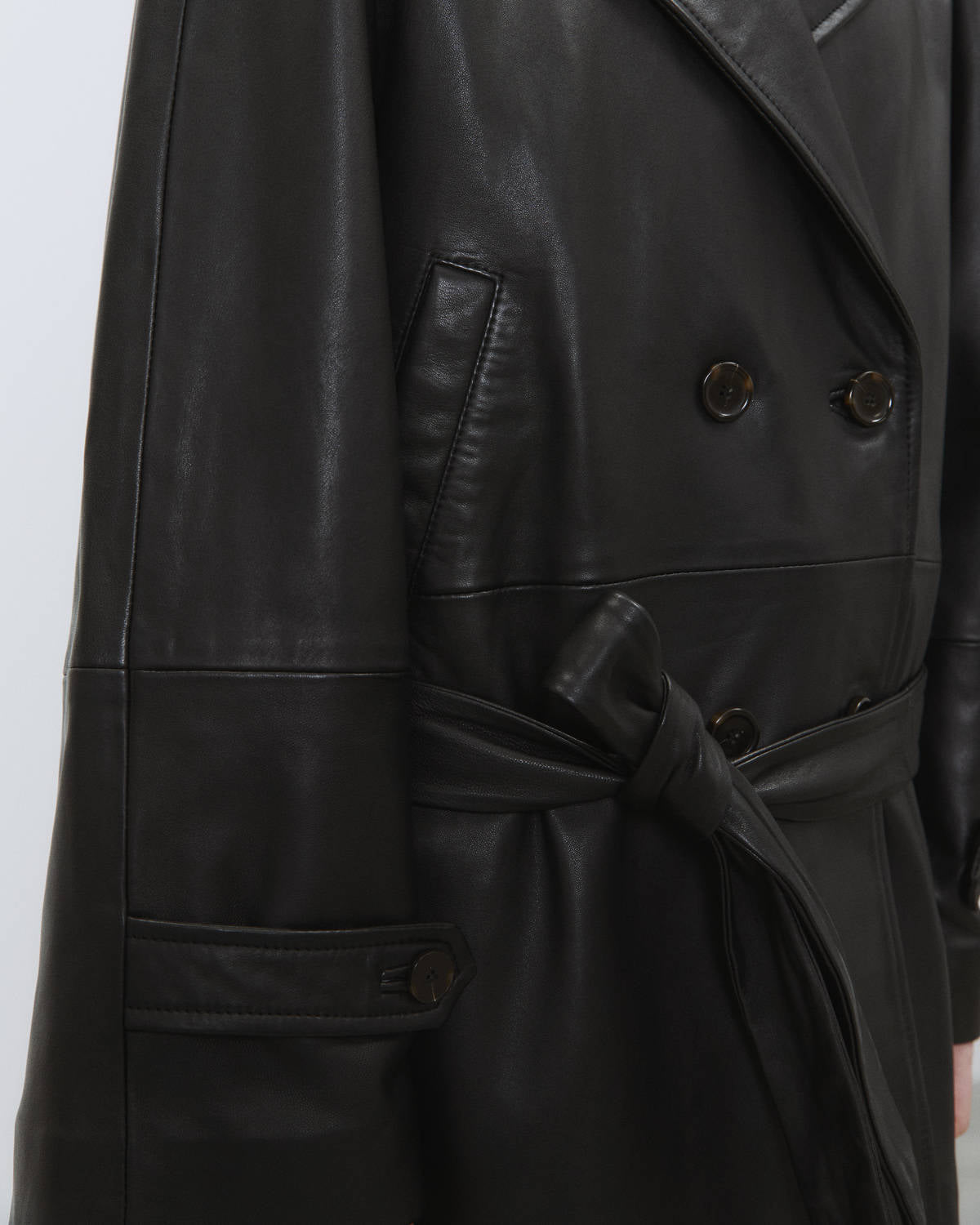 LEATHER TRENCH COAT