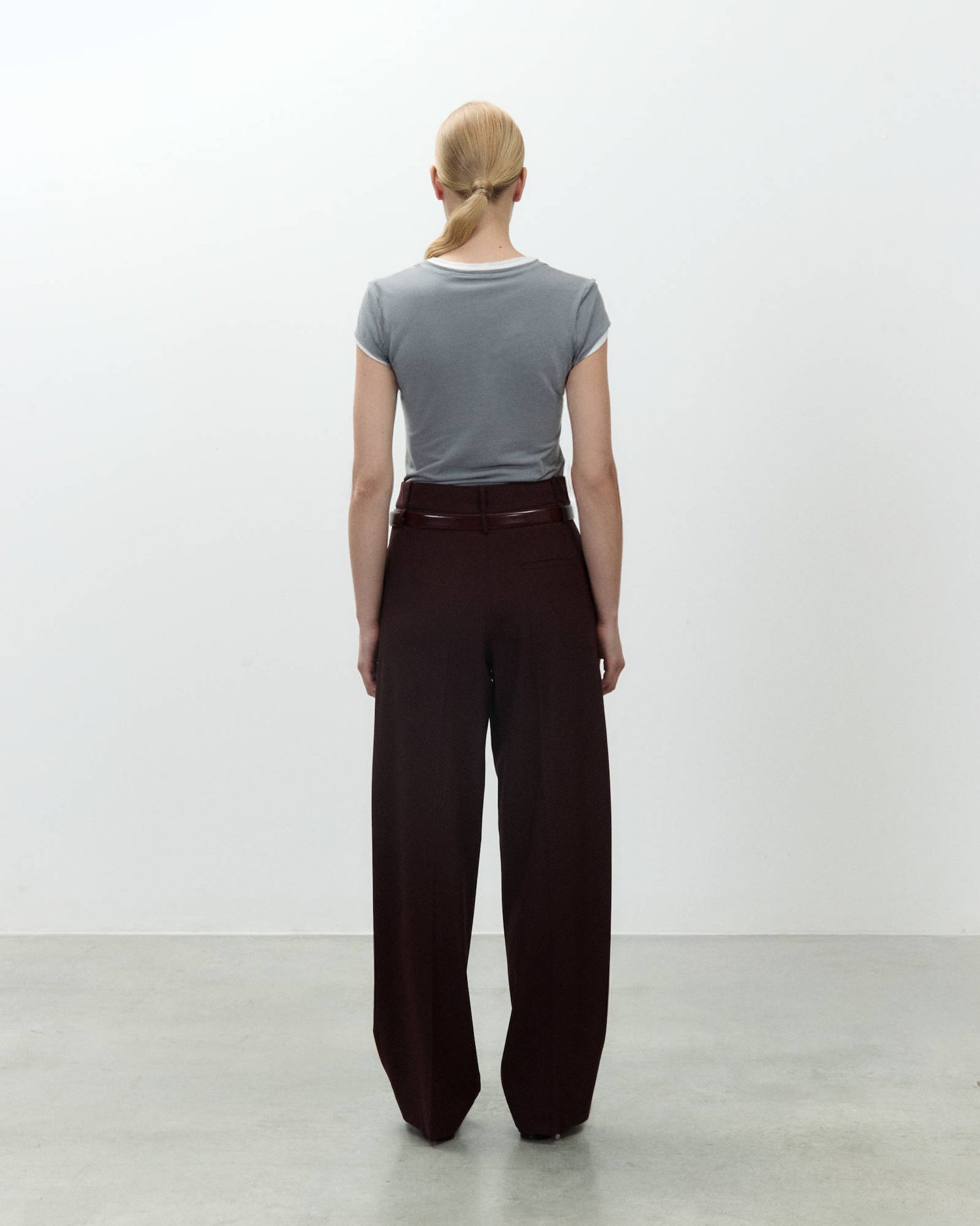 WOOL CANVAS TROUSERS