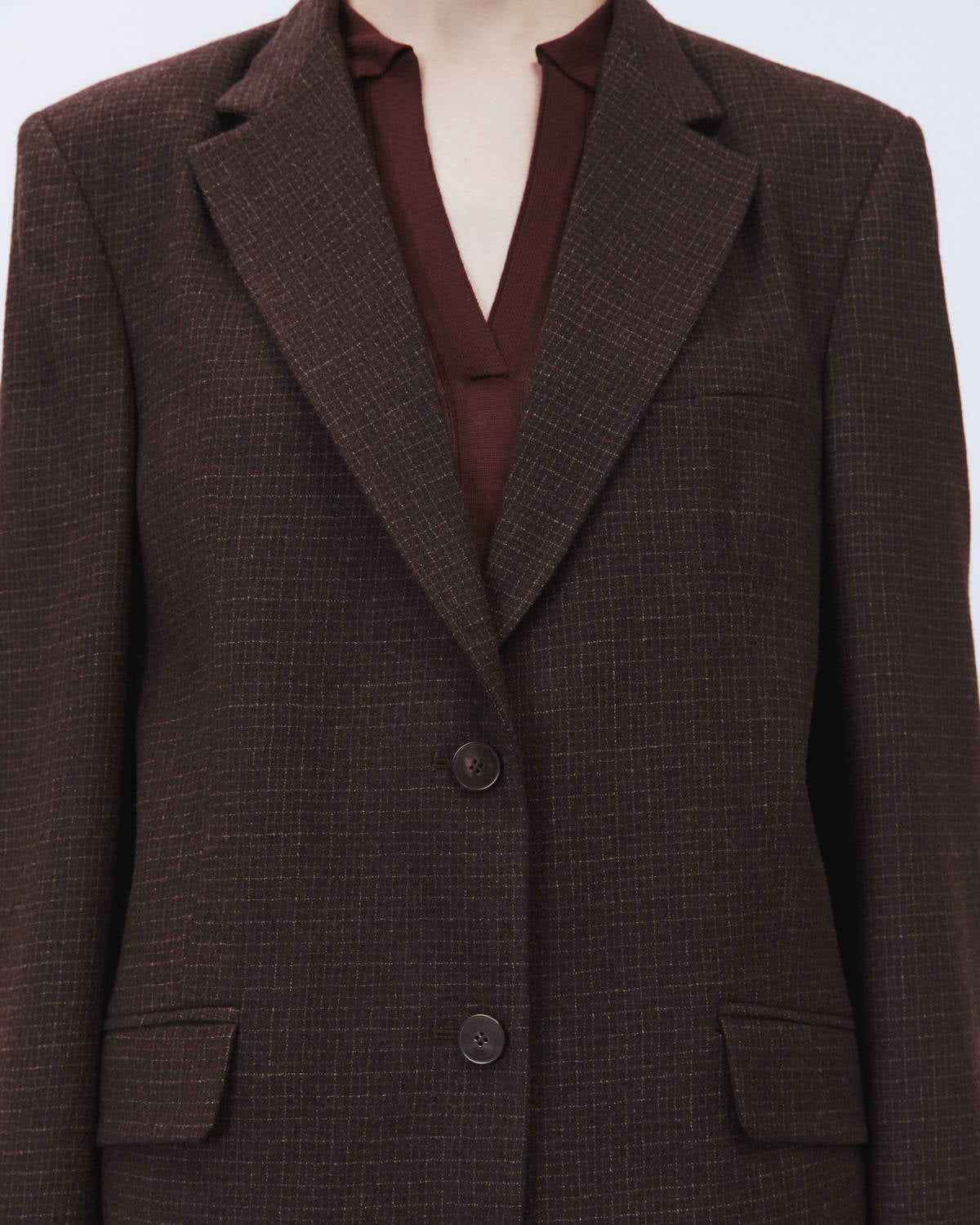WOOL CHECK BLAZER