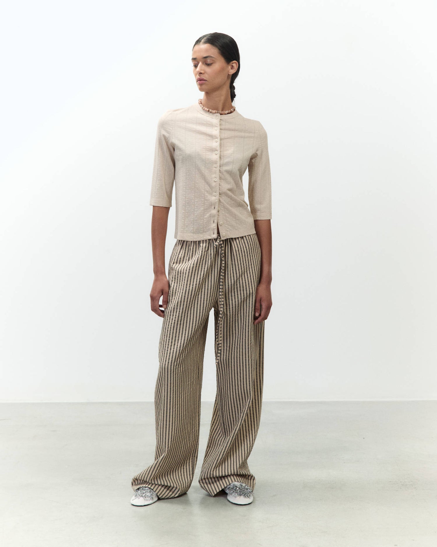WIDE STRIPED TROUSERS