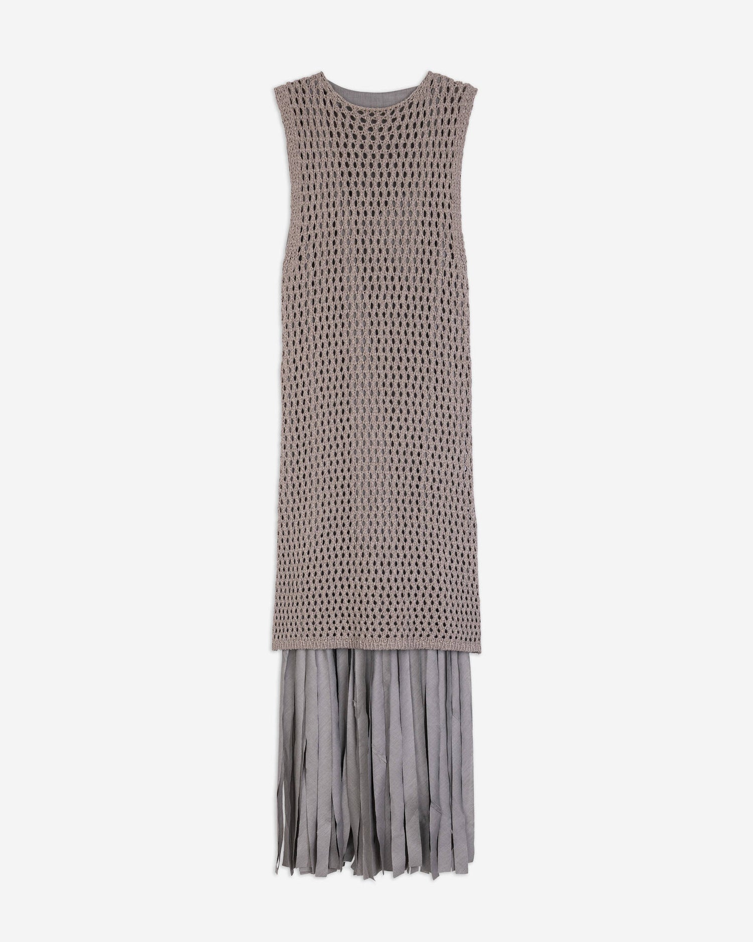 KNIT DRESS WITH FRINGES