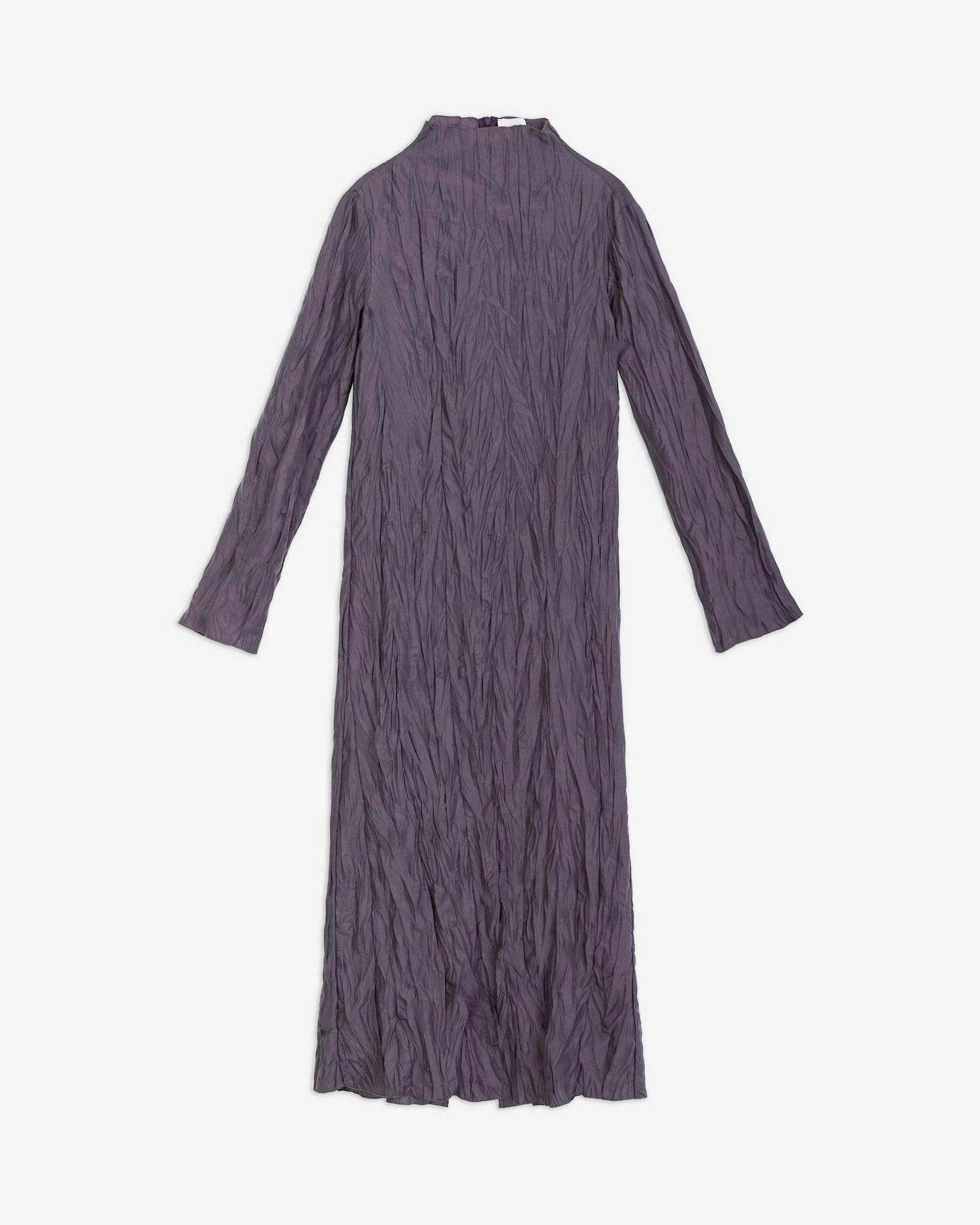 LONG CRINKLE SILK DRESS