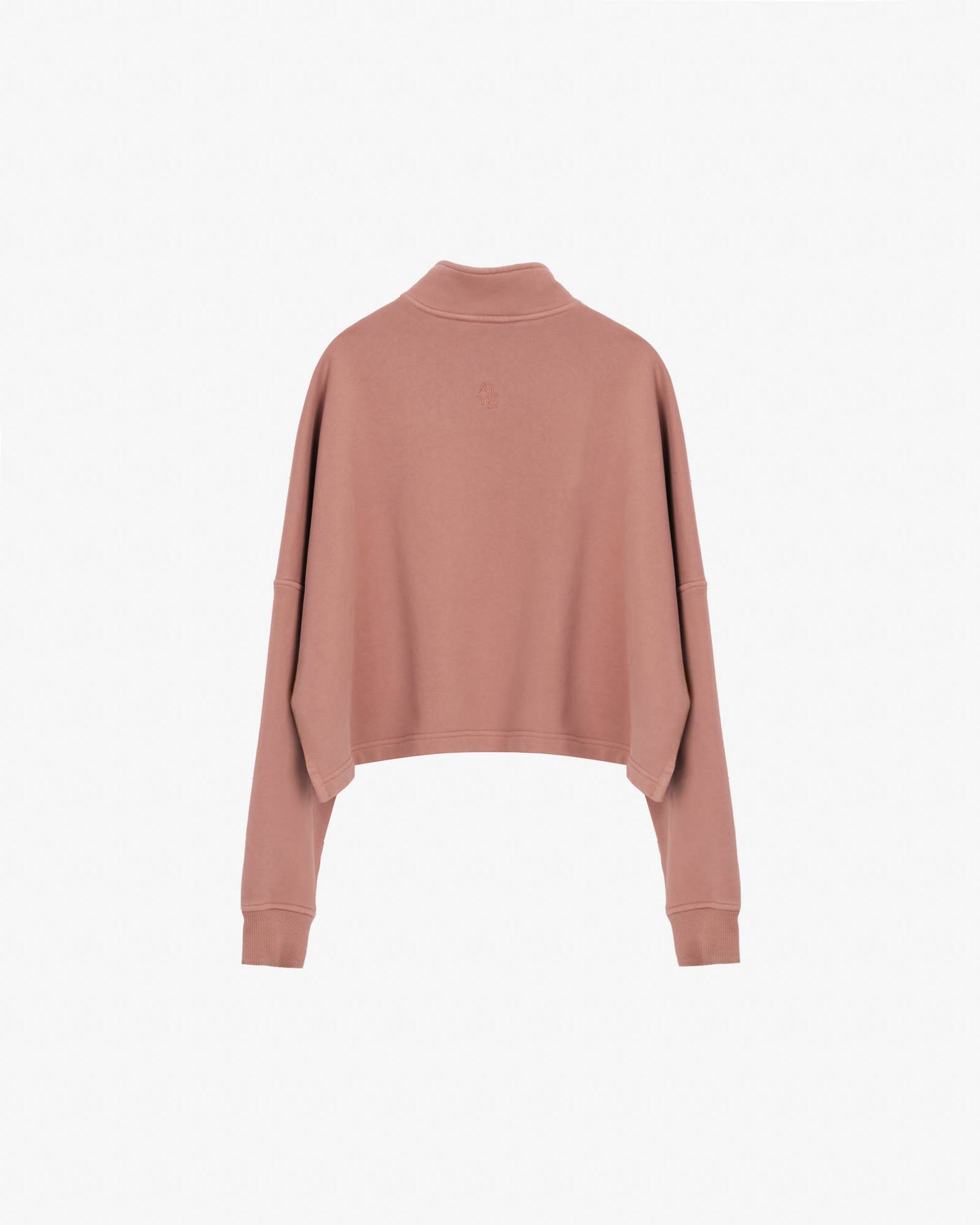 CROPPED SWEATSHIRT WITH EMBROIDERY Blush