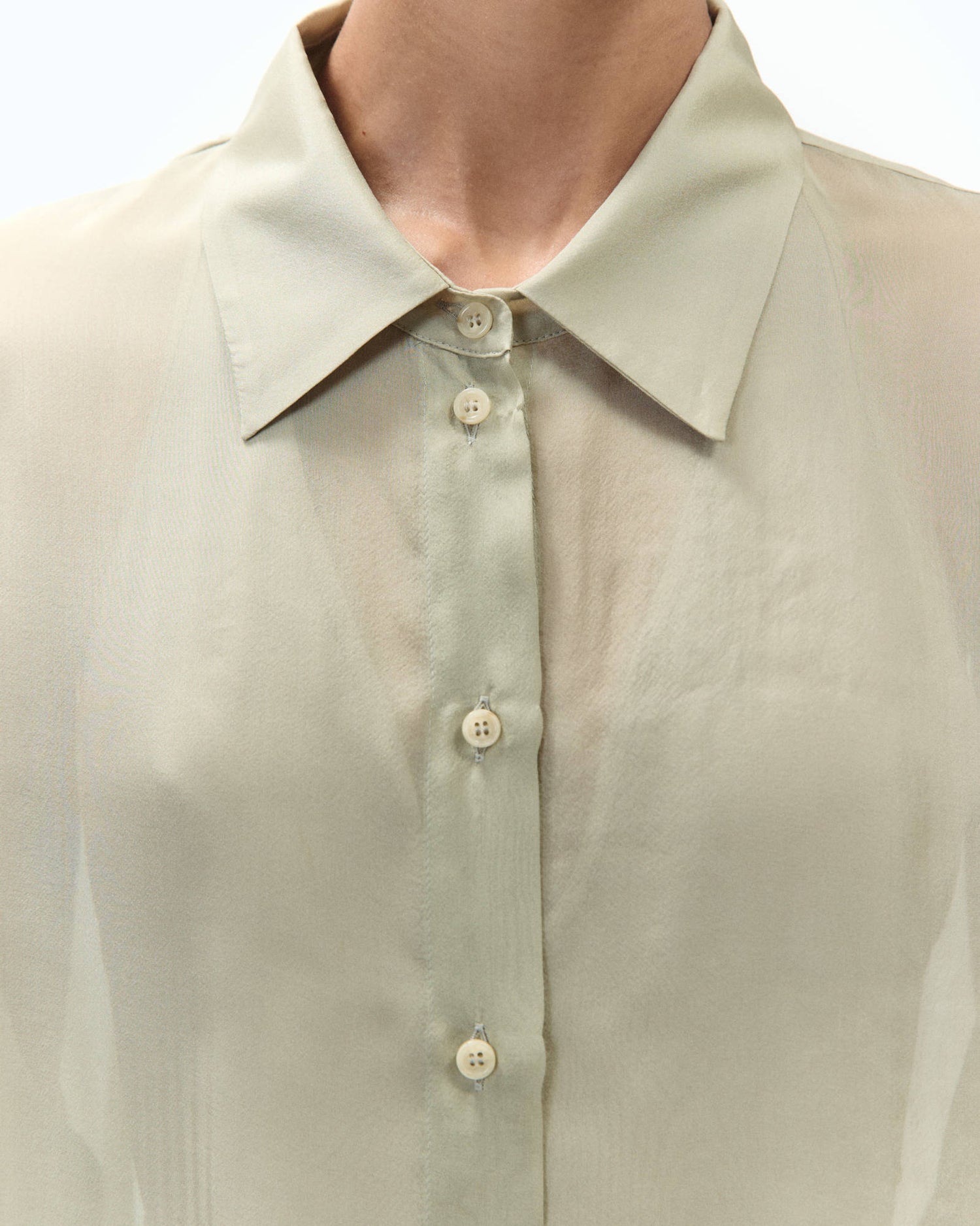 CROPPED CHIFFON SHIRT