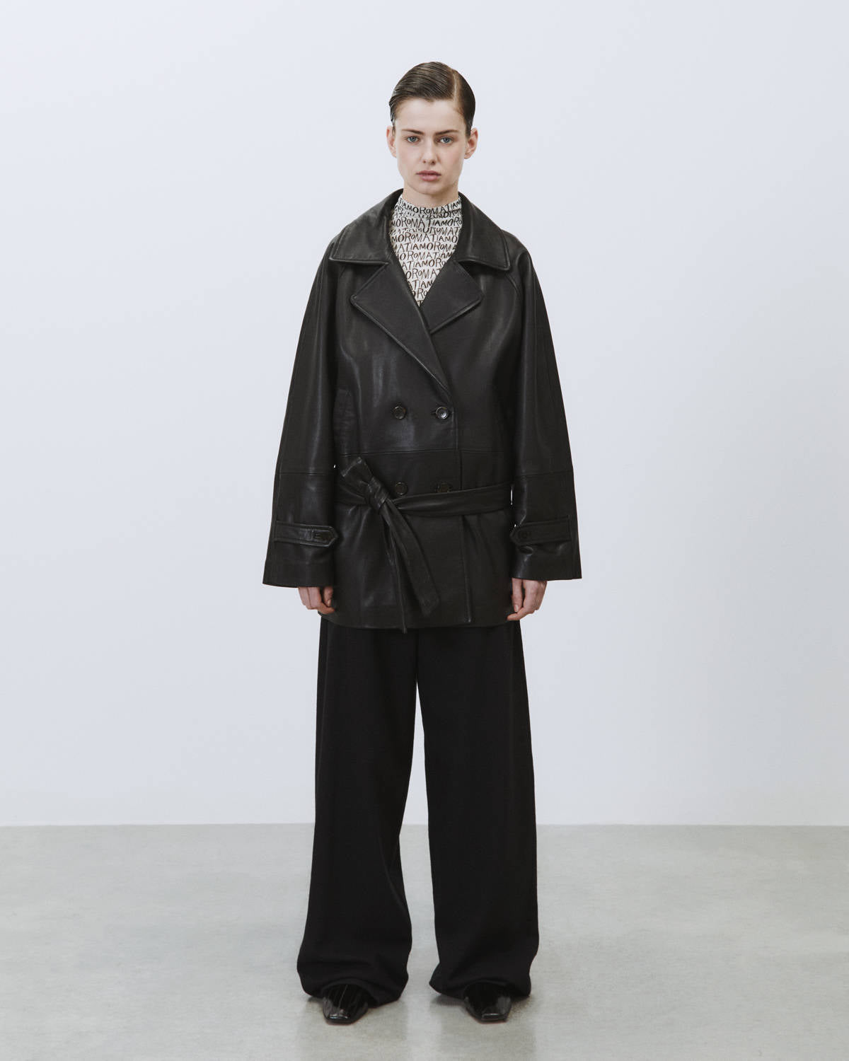 LEATHER TRENCH COAT