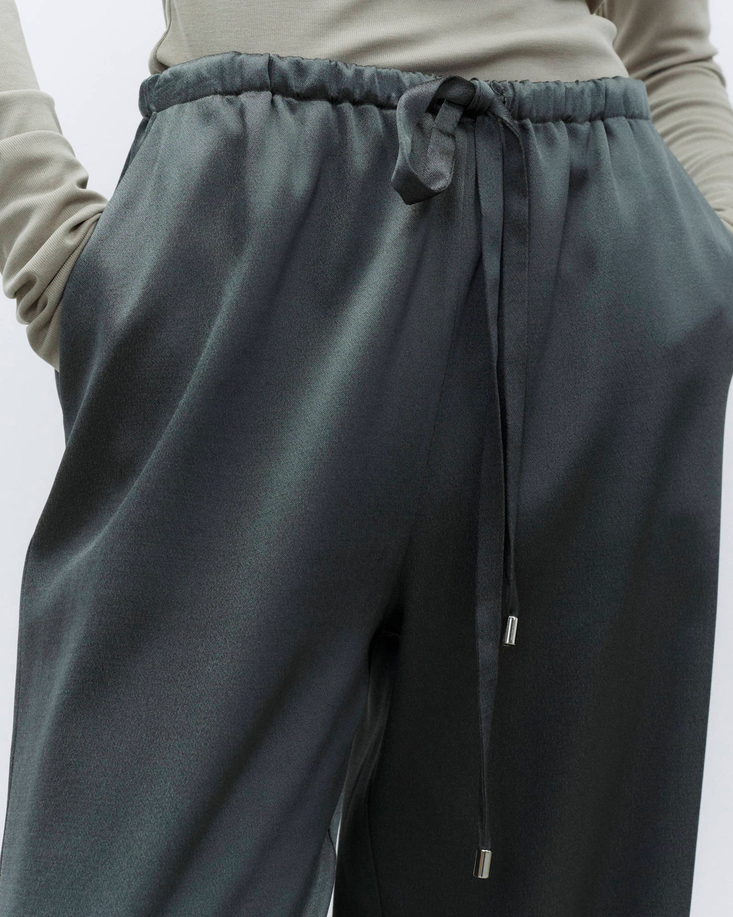 SATIN GYM PANTS