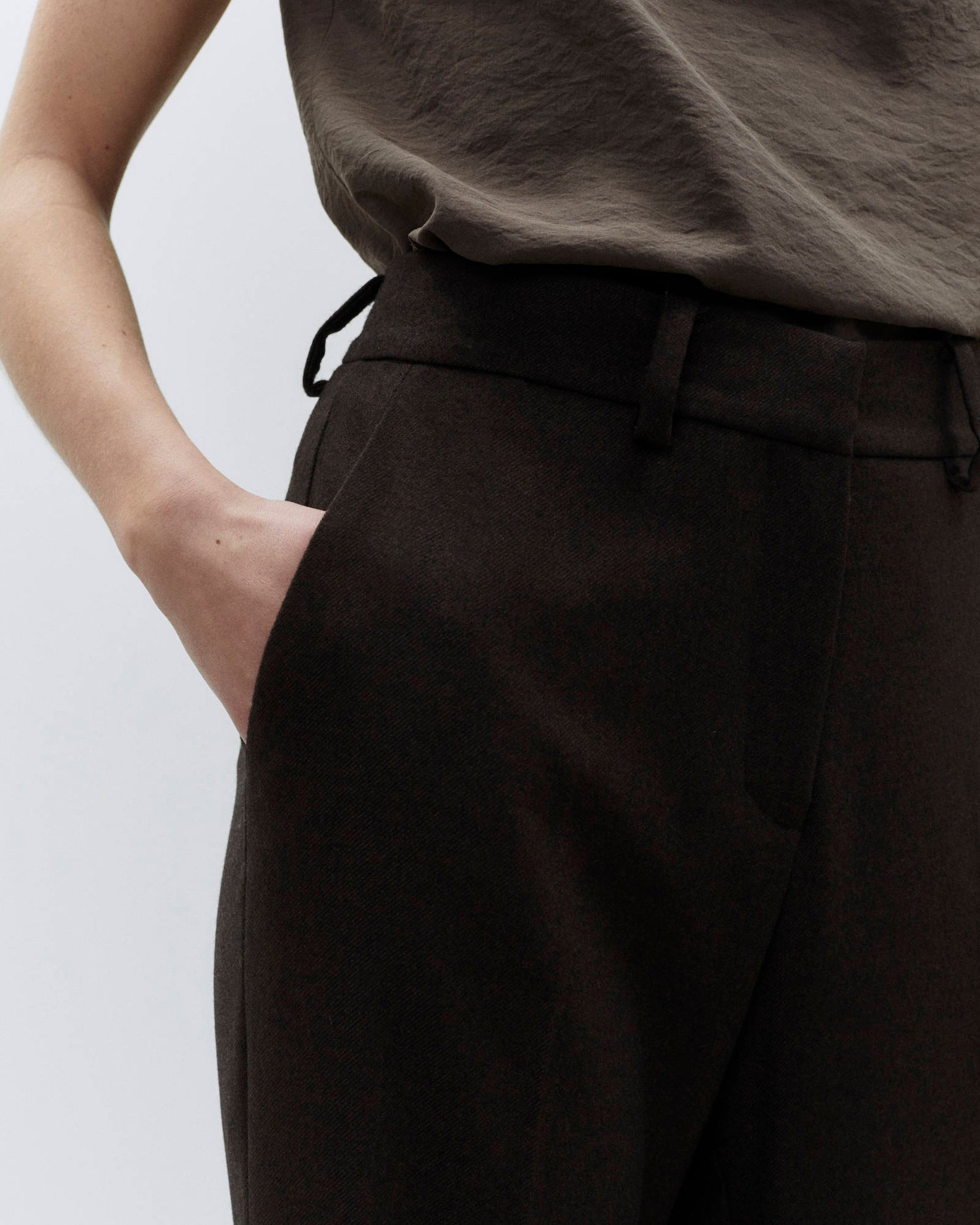 FLARE WOOL PANTS