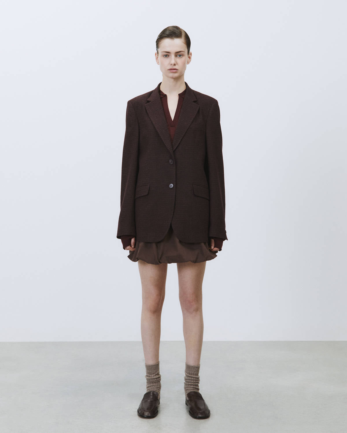 WOOL CHECK BLAZER