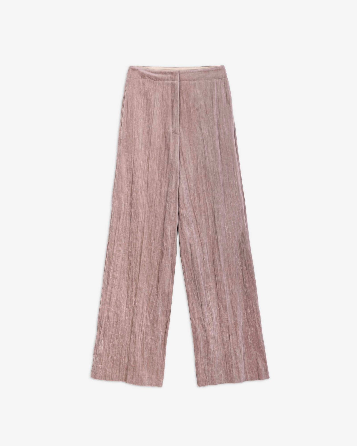 WIDE CRINKLE VELVET PANTS