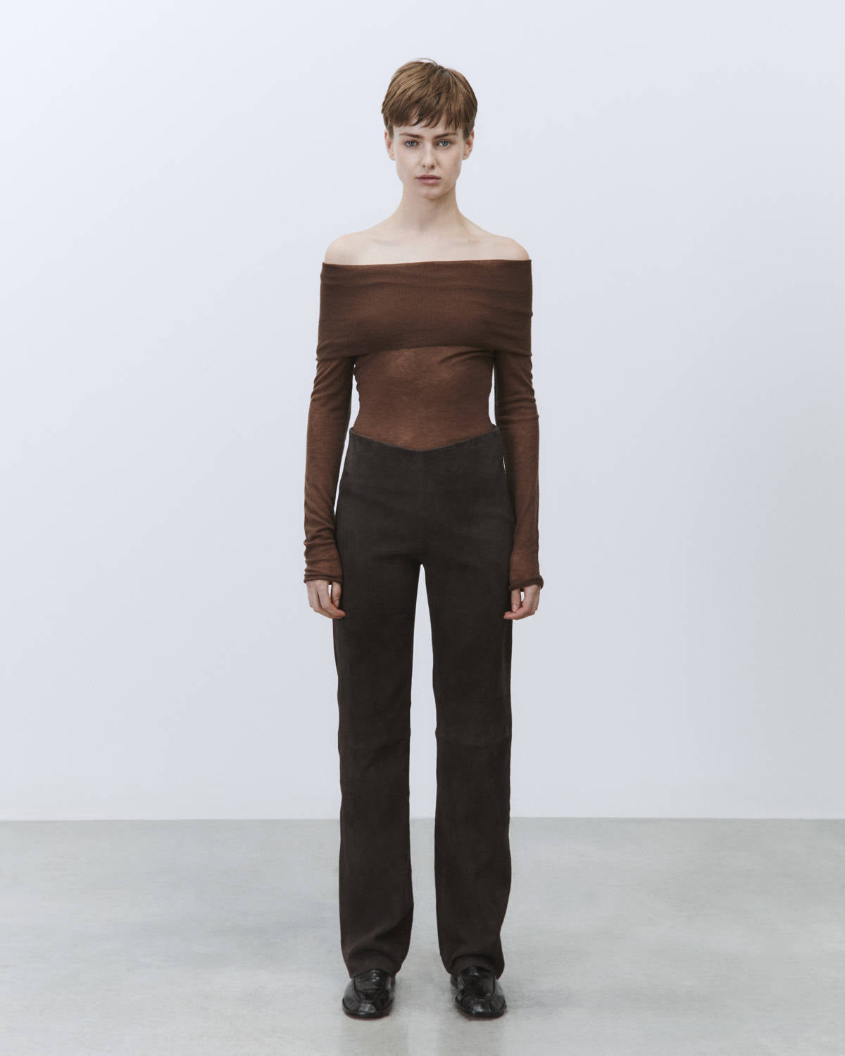 SLIM SUEDE PANTS
