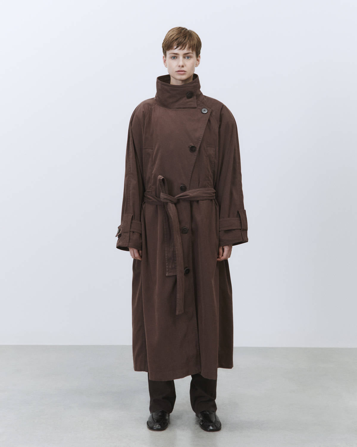 SOFT TOUCH NYLON MAXI TRENCH