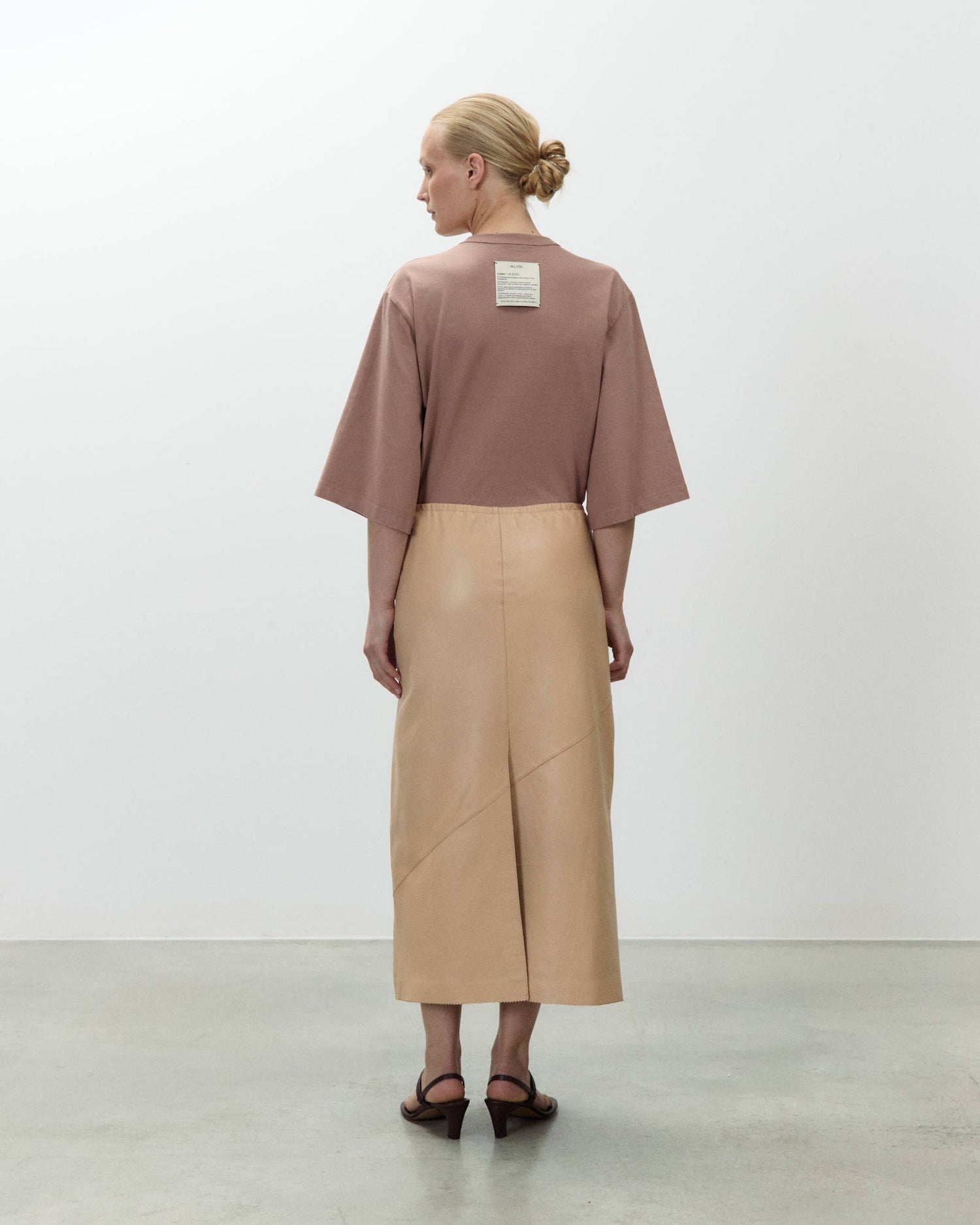 SOFT LEATHER MIDI SKIRT