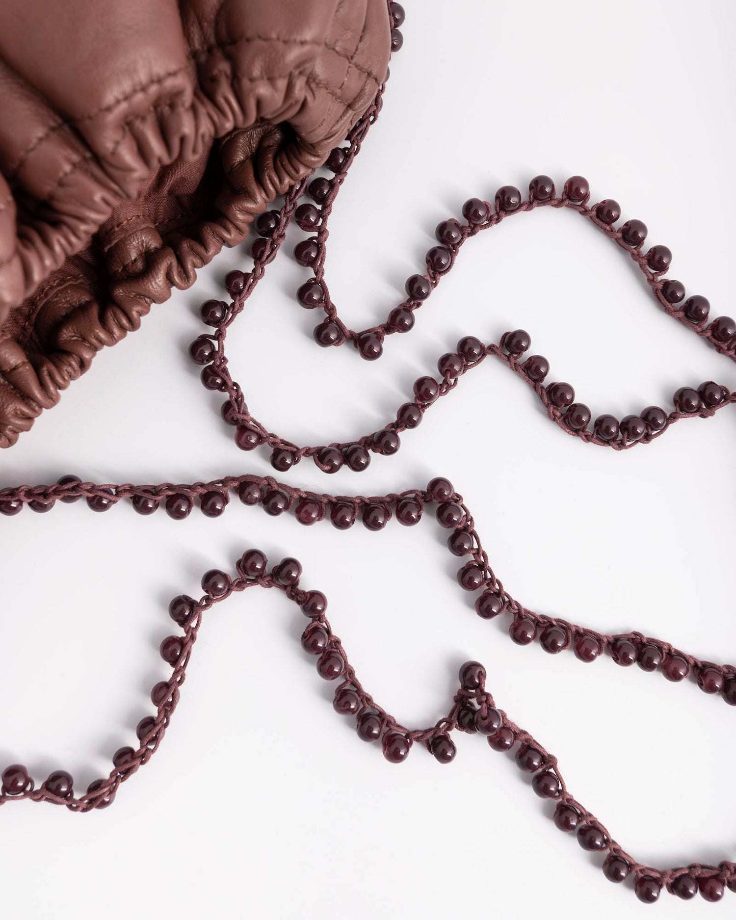 SHOULDER BAG WITH PEARLS