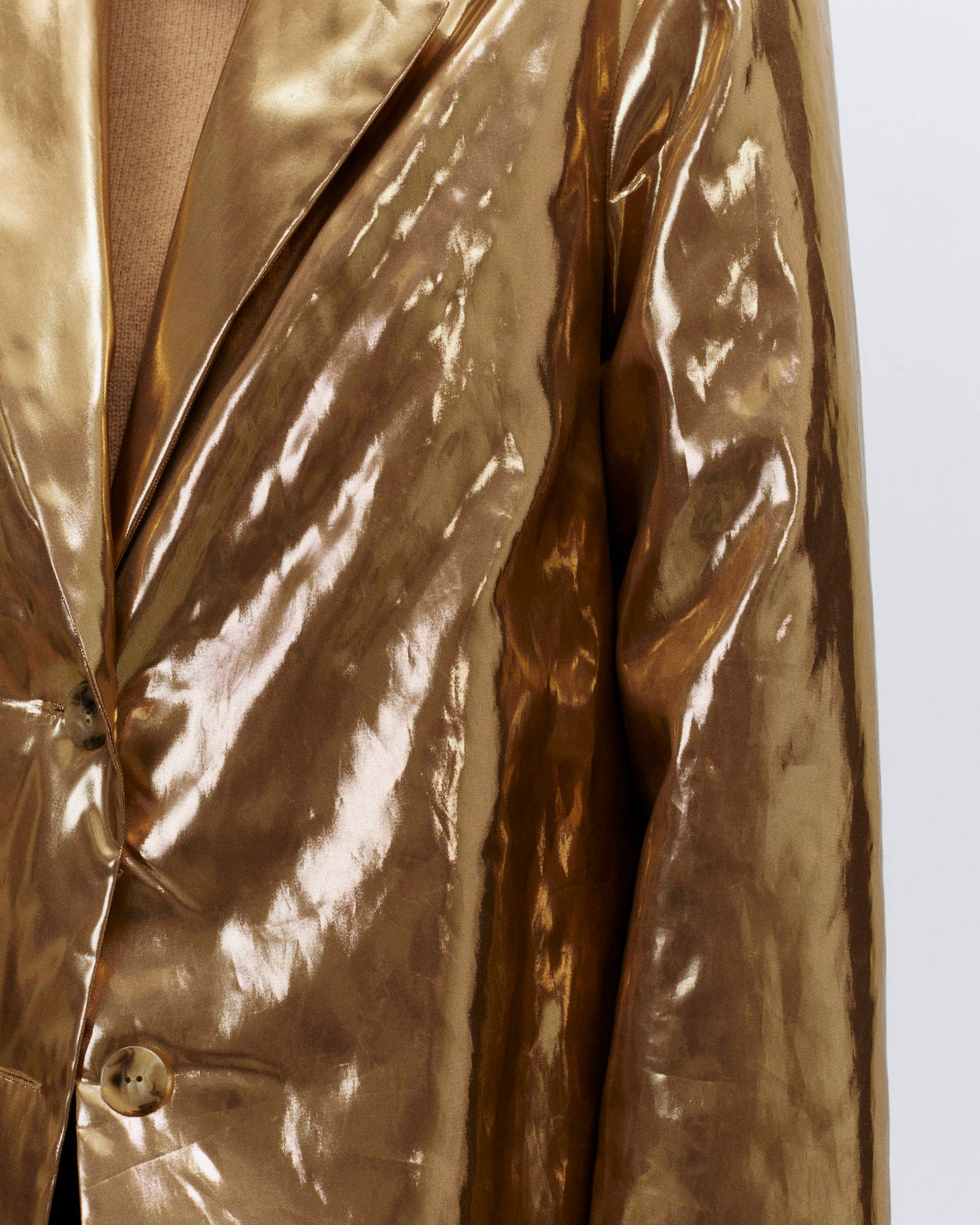 GOLD SINGLE-BREASTED BLAZER
