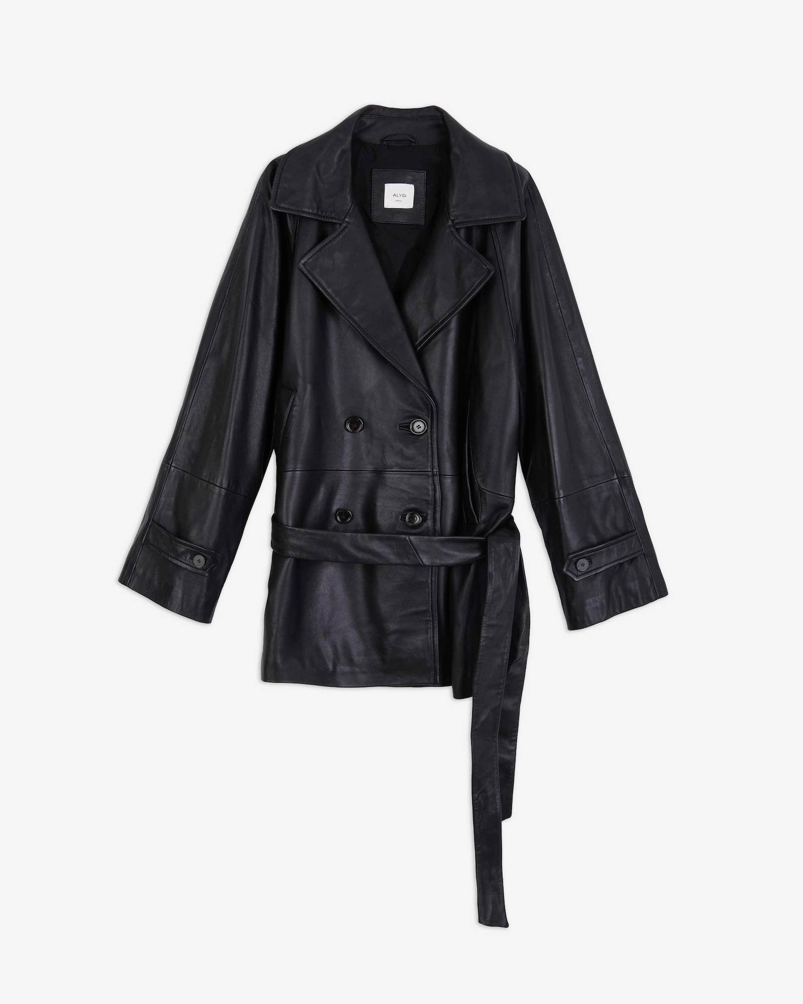 LEATHER TRENCH COAT