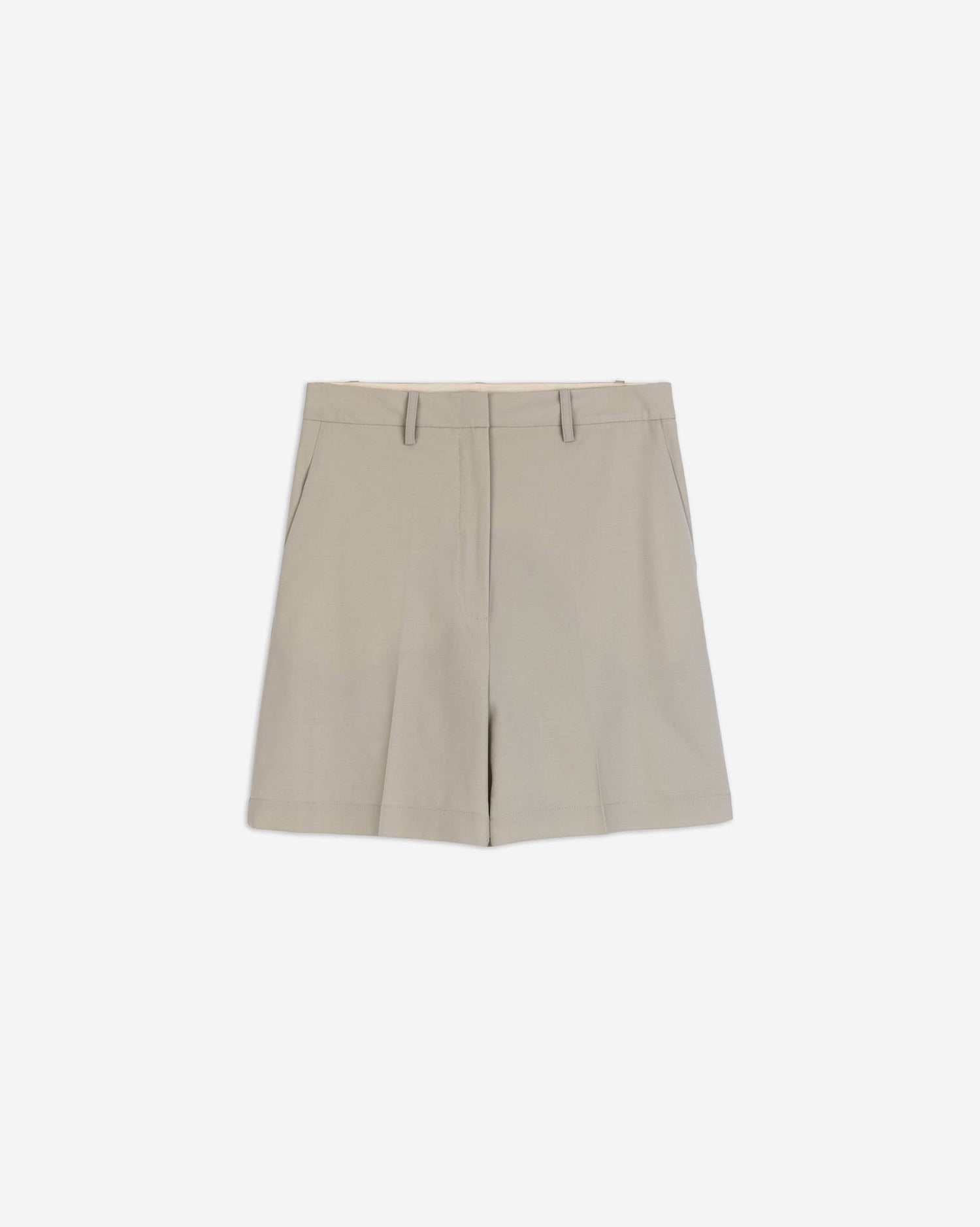 WOOL CANVAS BERMUDA SHORTS