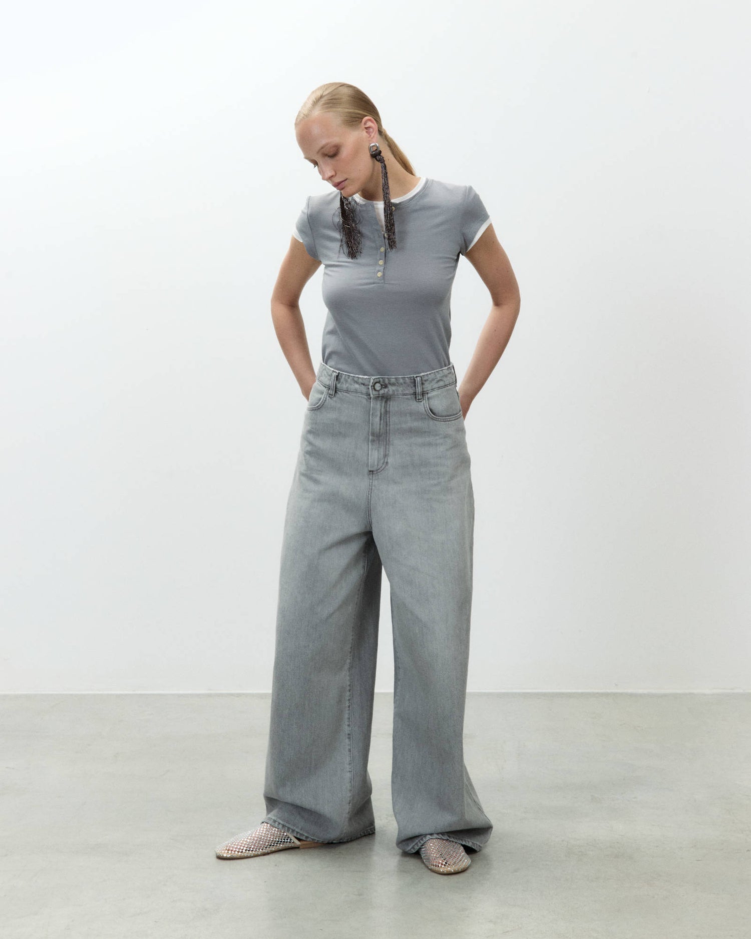 SUPER FLARE DENIM TROUSERS