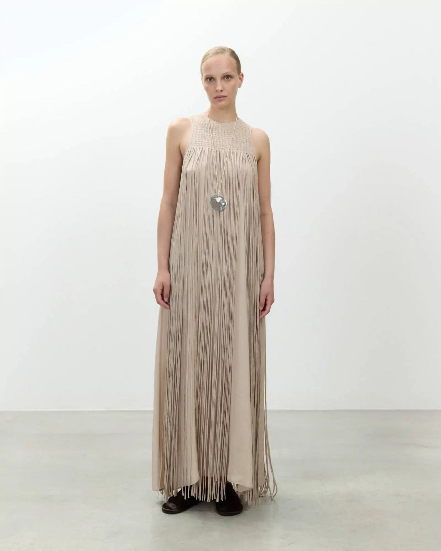LONG DRESS WITH FRINGES