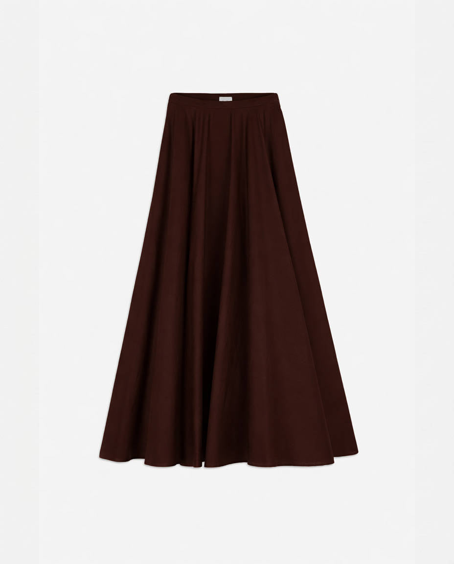 FLARED POPLIN SKIRT