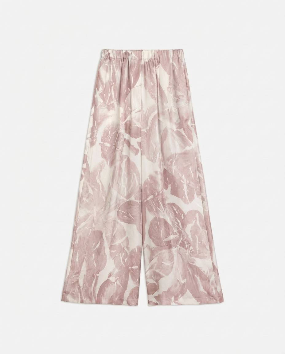 PRINTED SILK TROUSERS