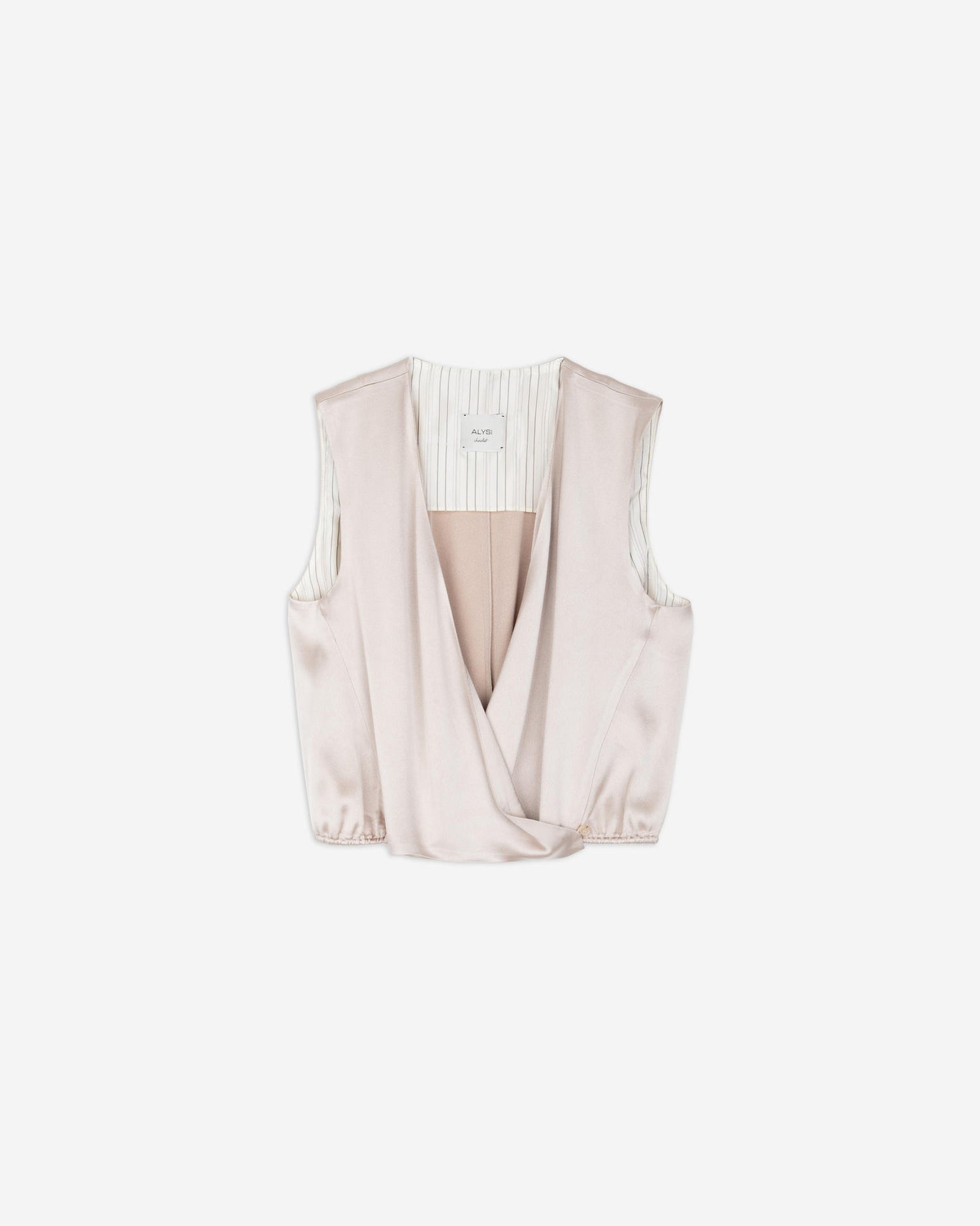 SATIN CROSSOVER TOP