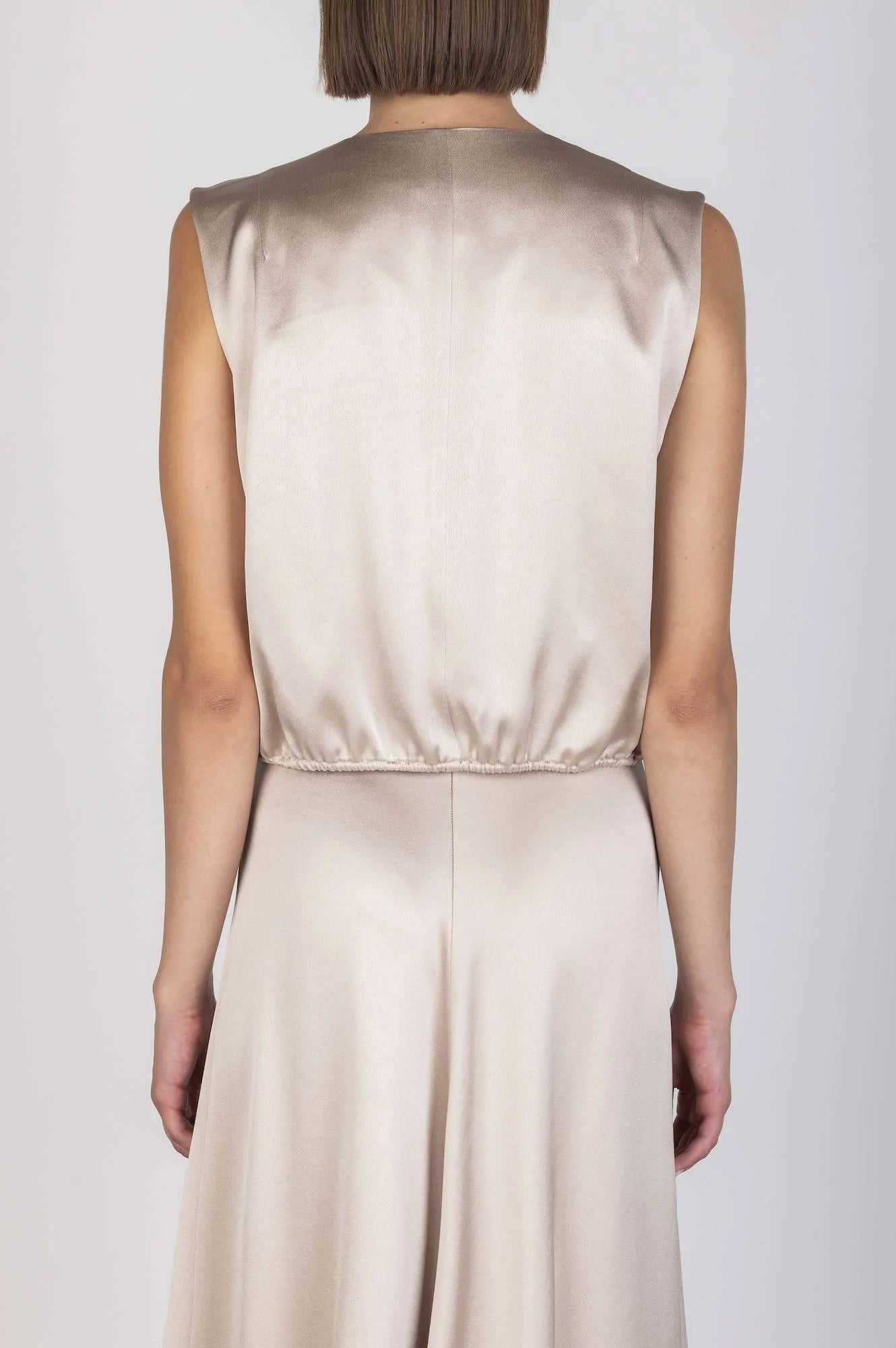 SATIN CROSSOVER TOP