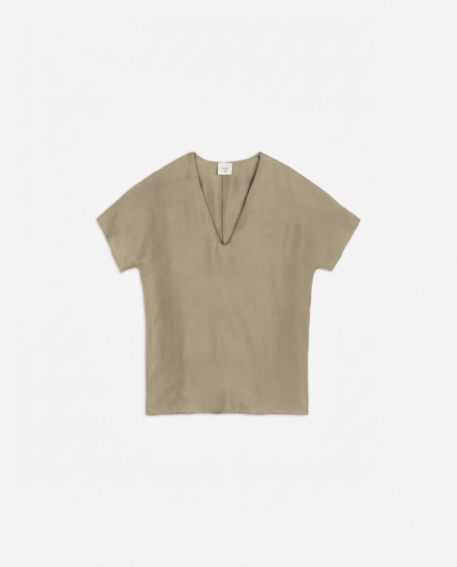 REGULAR ENZYMATED TWILL BLOUSE