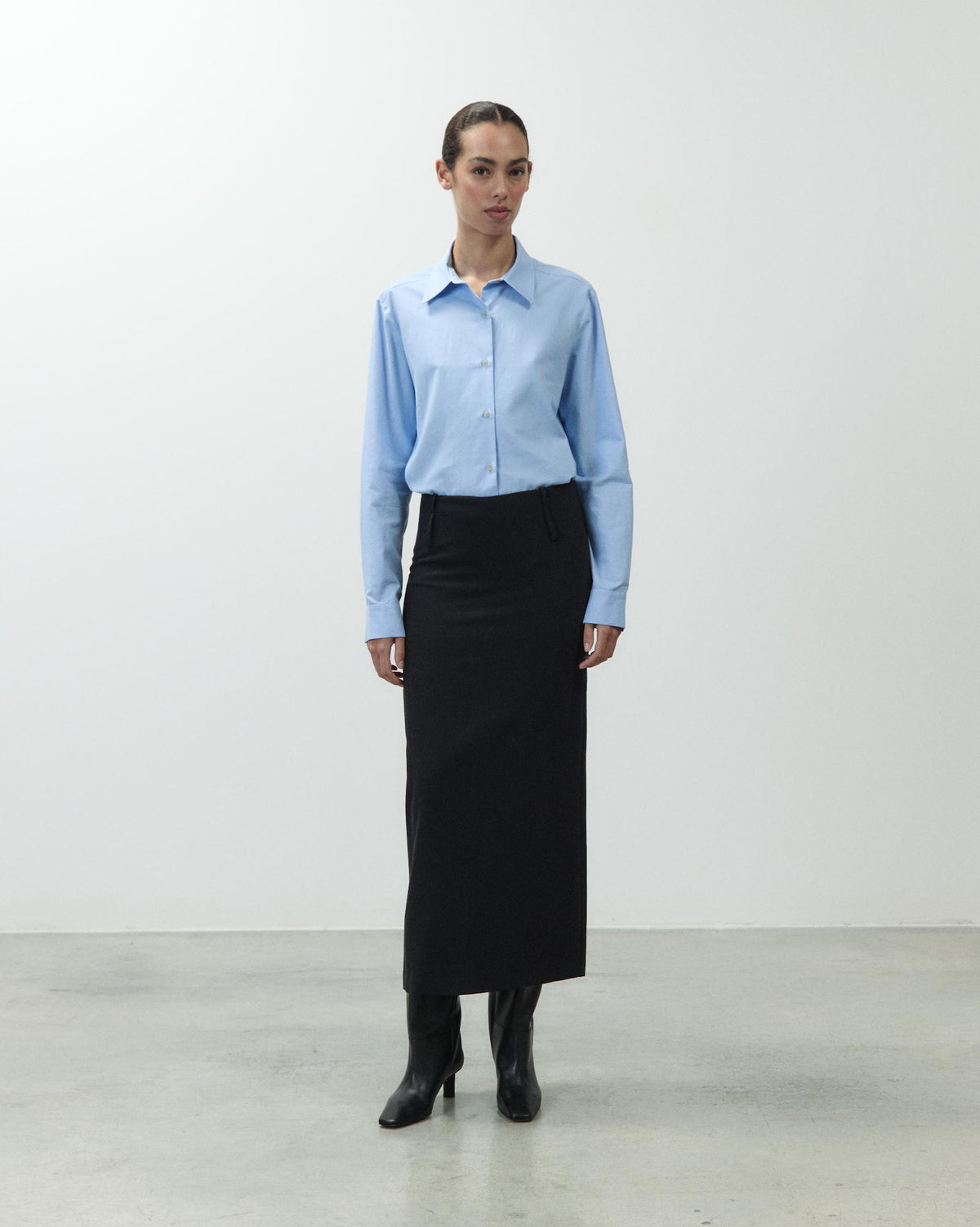 LONG WOOL SKIRT