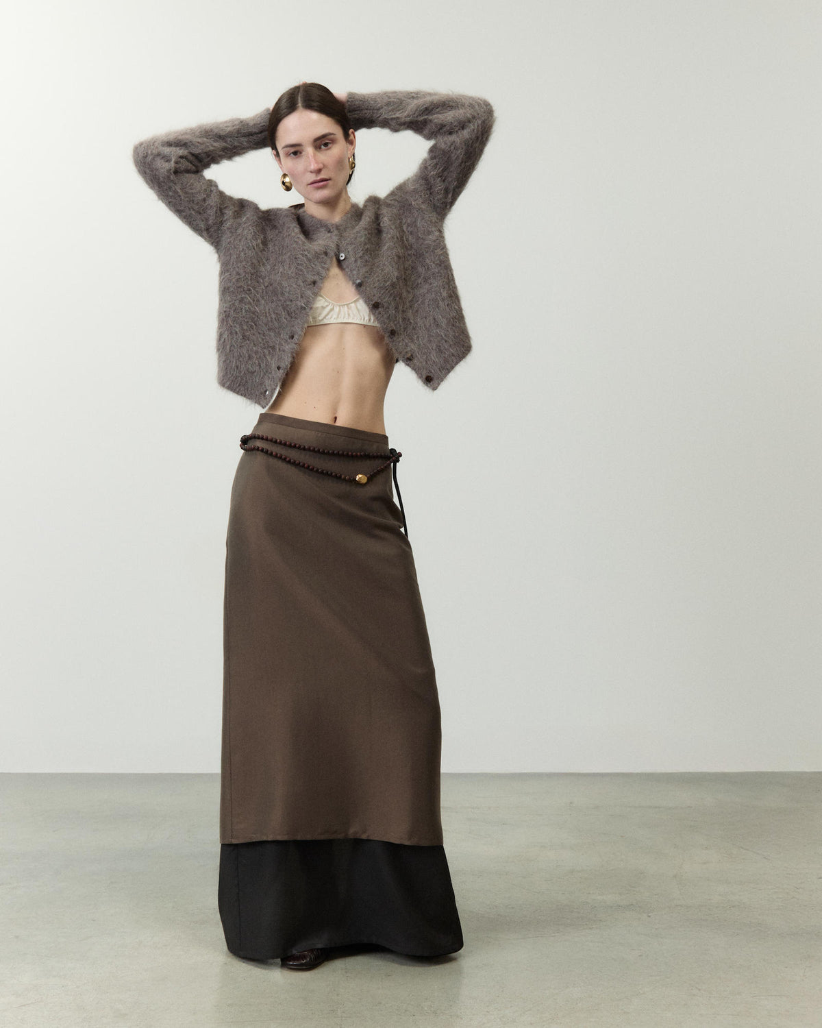 SATIN LINGERIE SKIRT