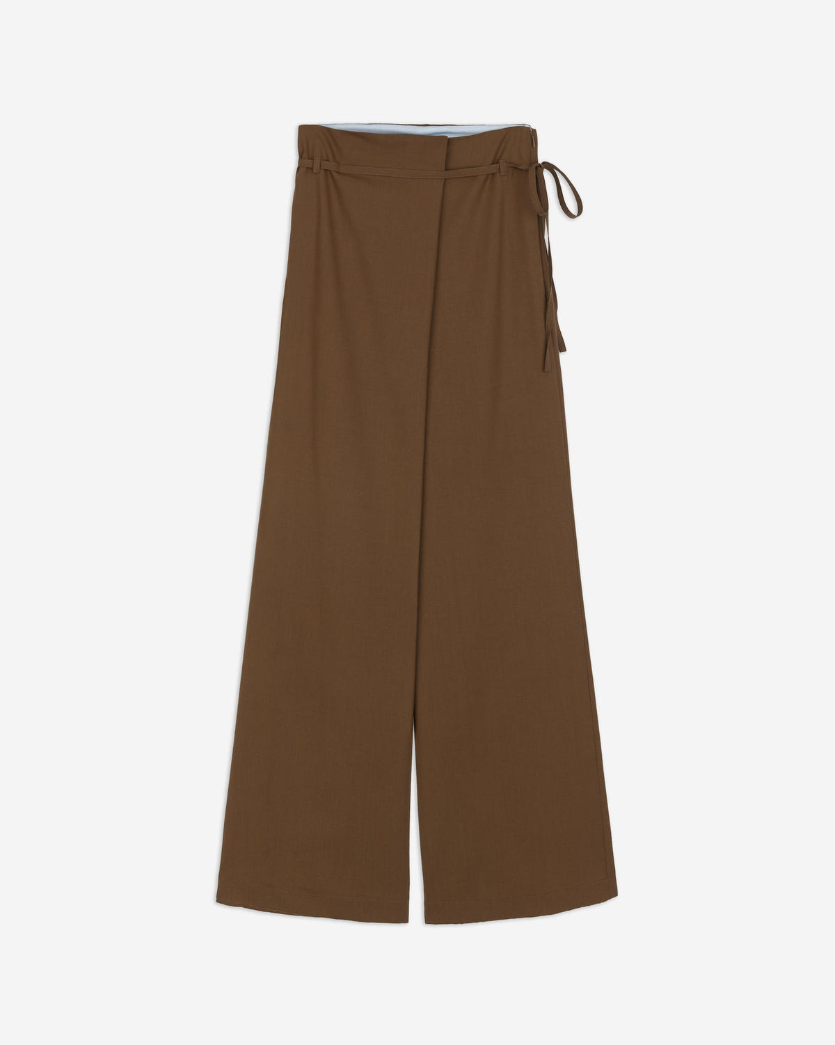 WRAP-AROUND WOOL TROUSERS