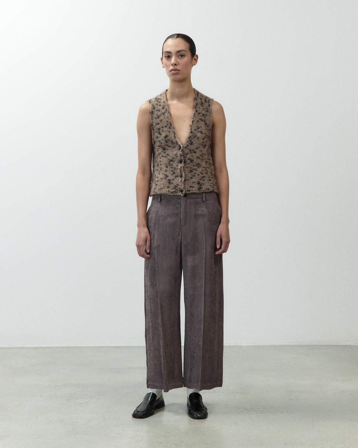 WIDE VELVET TROUSERS