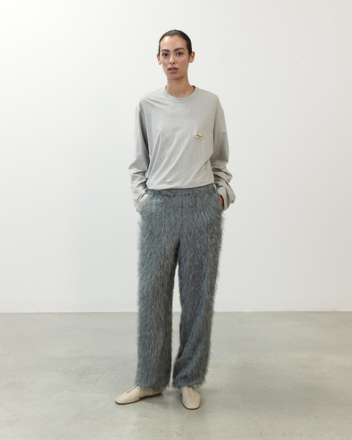 FRINGED GYM PANTS