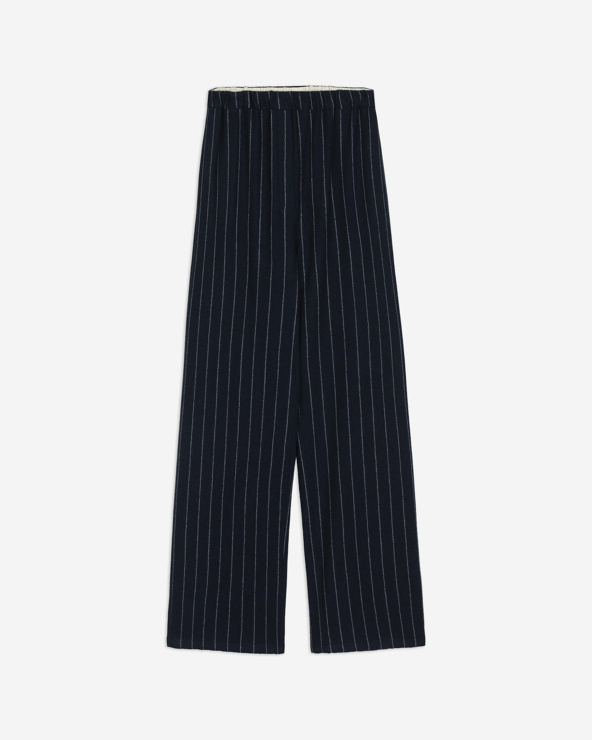 PINSTRIPED WOOL TROUSERS