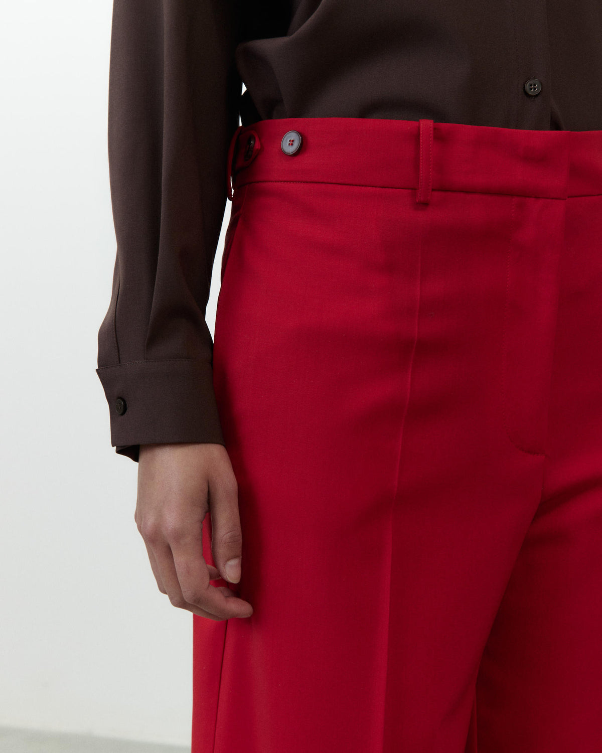 STRAIGHT WOOL TROUSERS