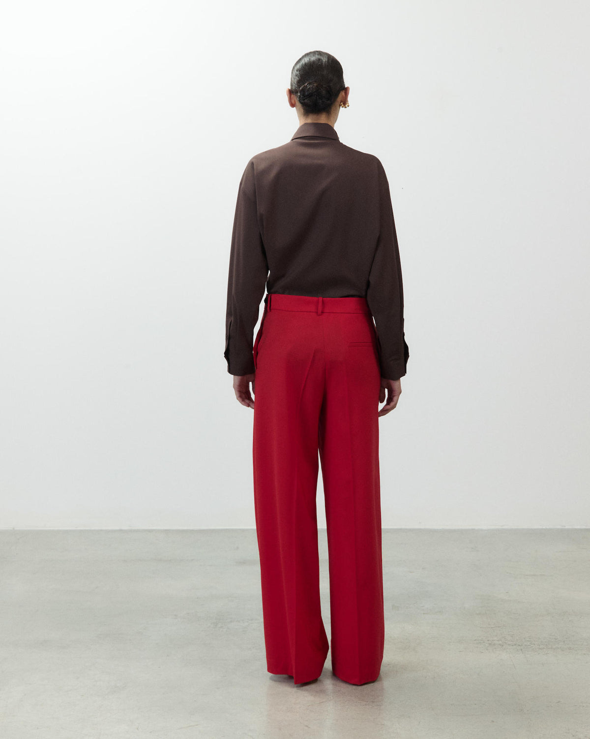STRAIGHT WOOL TROUSERS