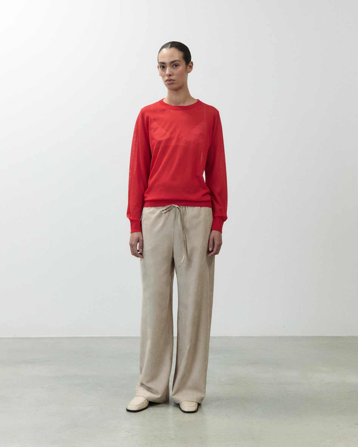 VELVET PAJAMA-STYLE TROUSERS