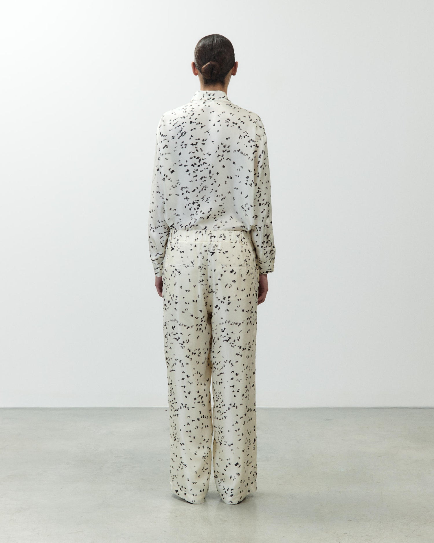 PRINTED SILK TROUSERS