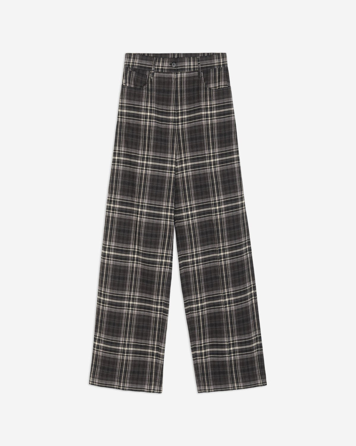 PANTALONE WIDE LEG A QUADRI