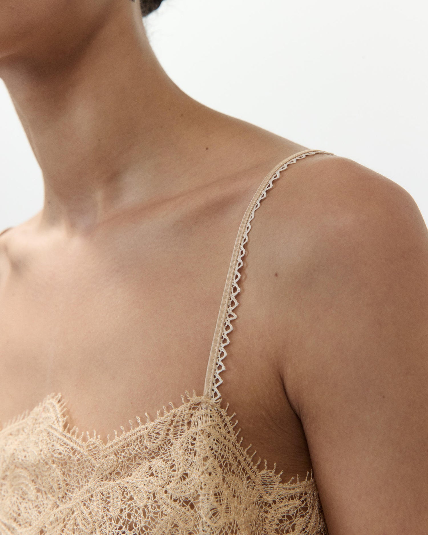 SATIN AND LACE LINGERIE TOP