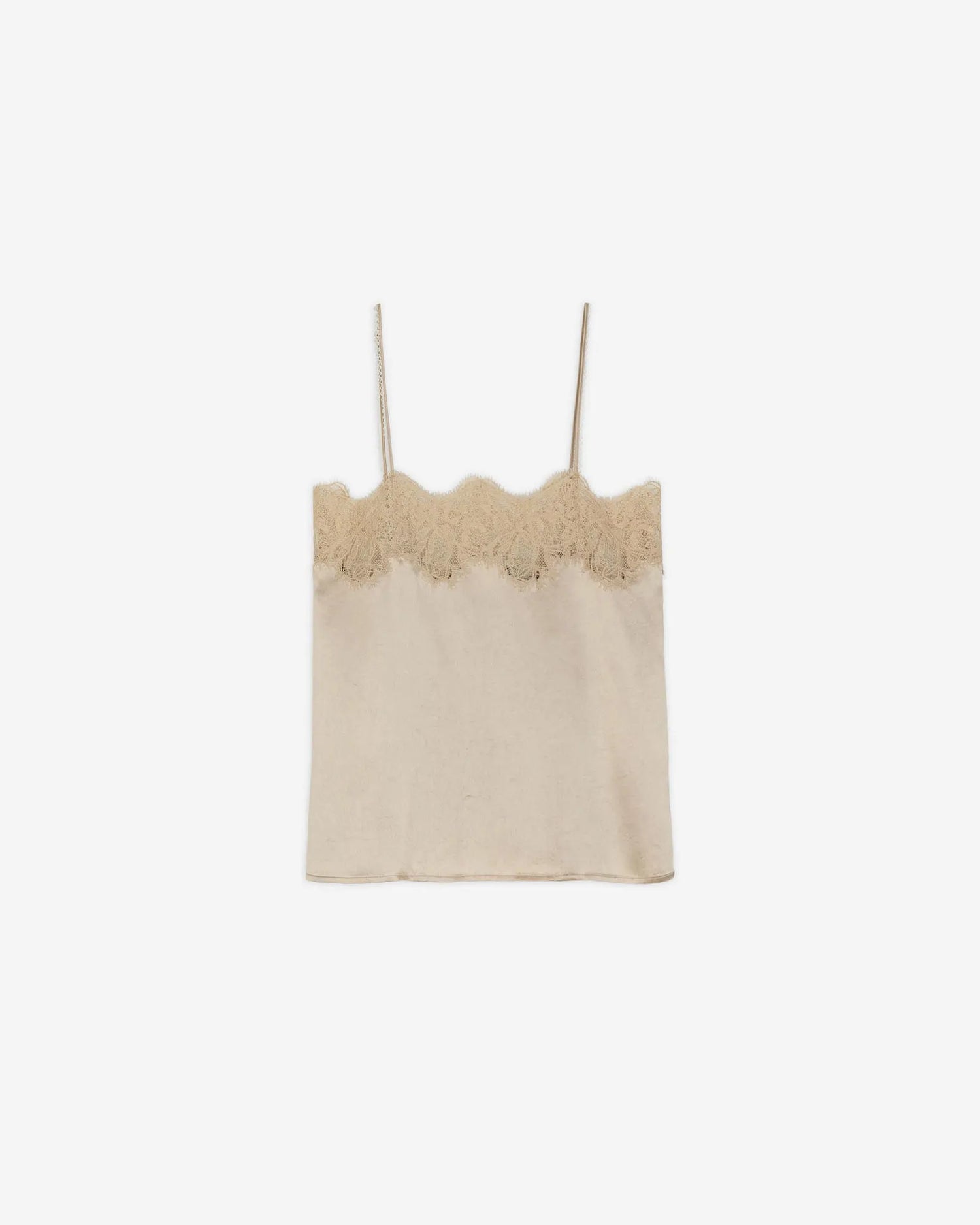 SATIN AND LACE LINGERIE TOP