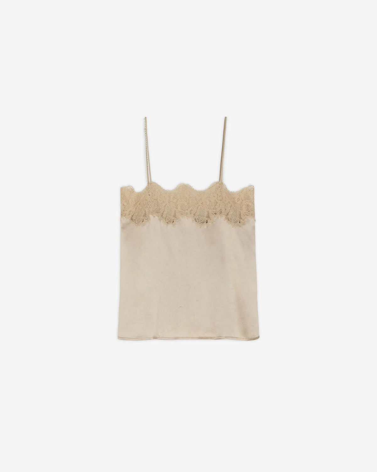 SATIN AND LACE LINGERIE TOP