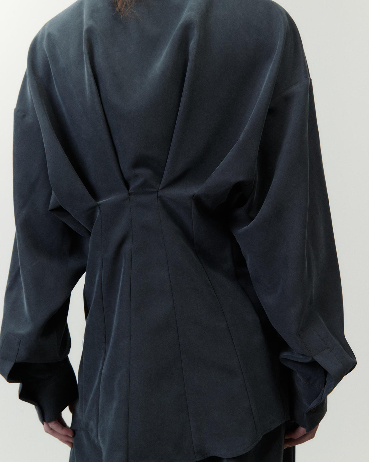 CAMICIA OVERSIZE PLISSETTATA