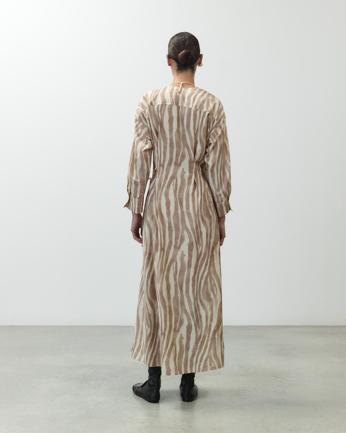 LONG PRINTED VISCOSE DRESS