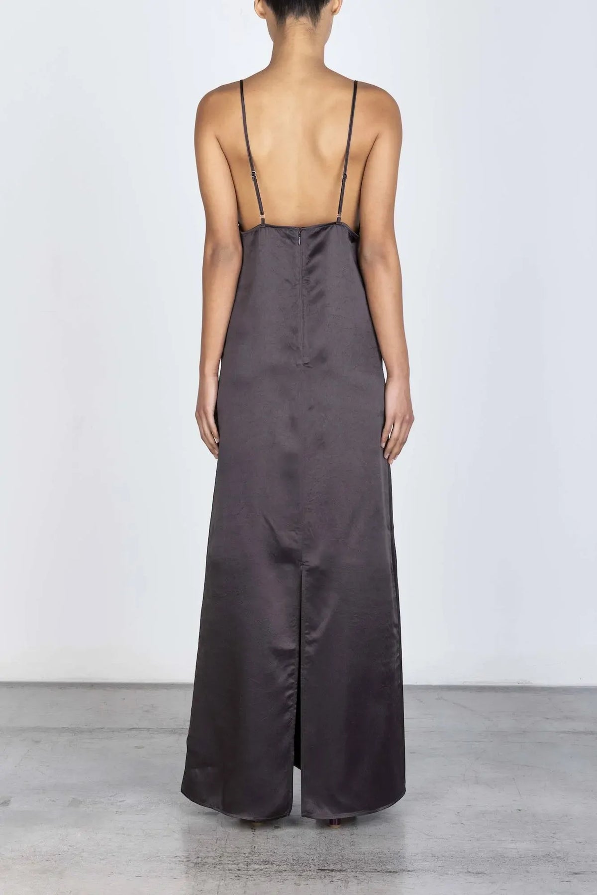 SATIN AND LACE SLIP DRESS