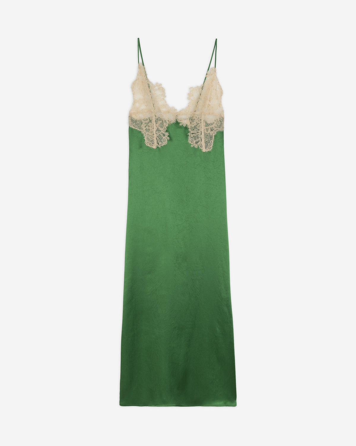 SATIN AND LACE SLIP DRESS
