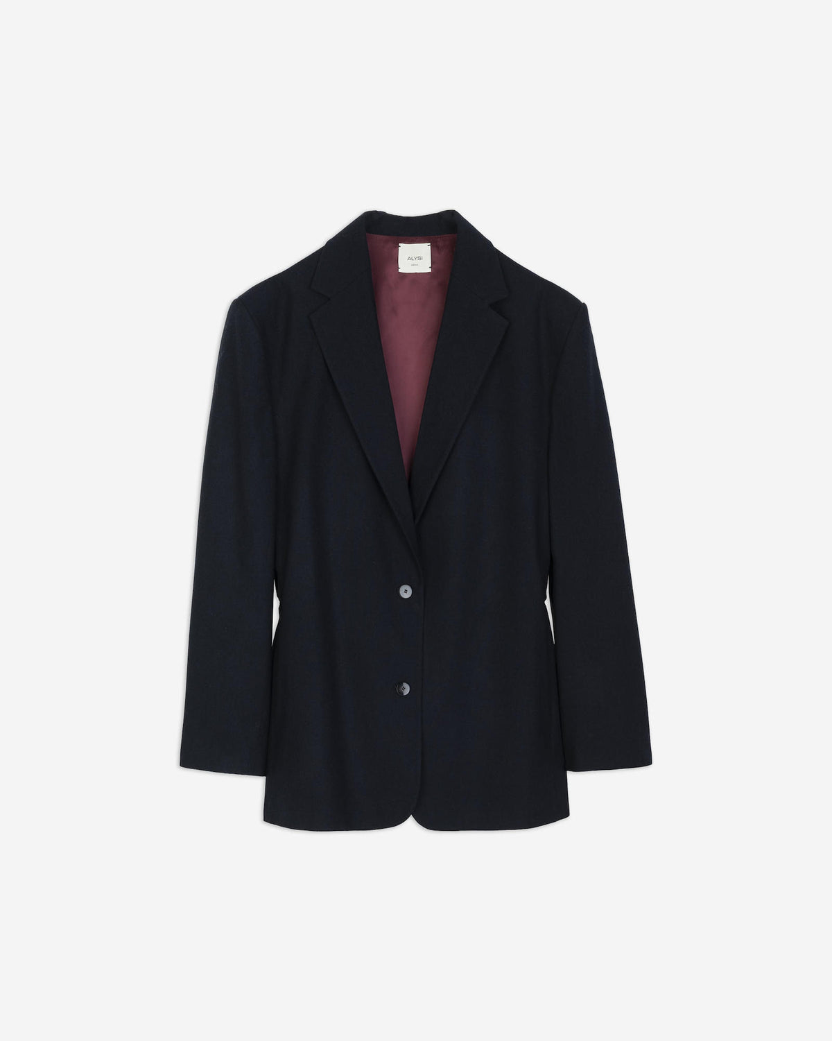 SINGLE-BREASTED FLANNEL BLAZER