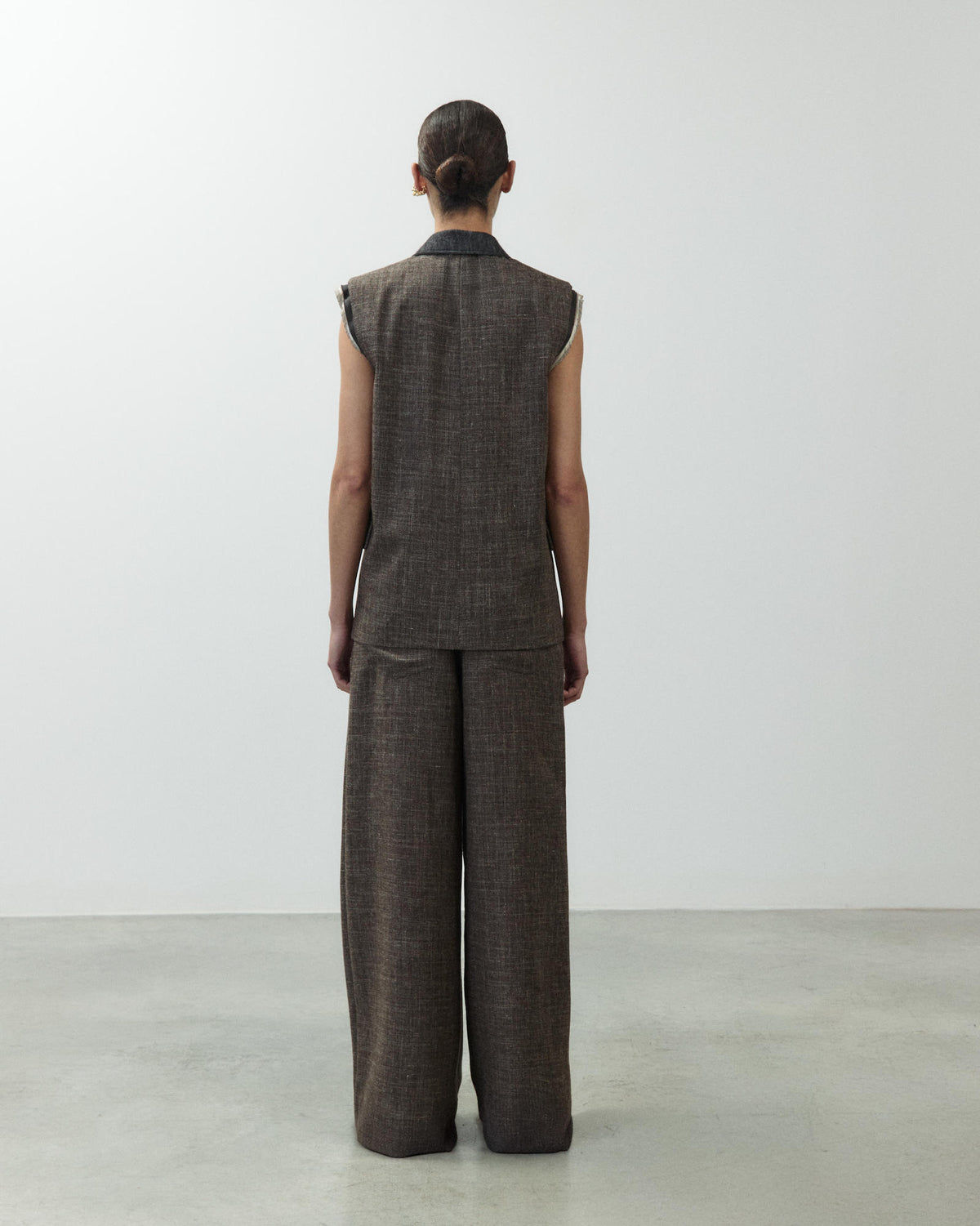 SINGLE-BREASTED WOOL WAISTCOAT