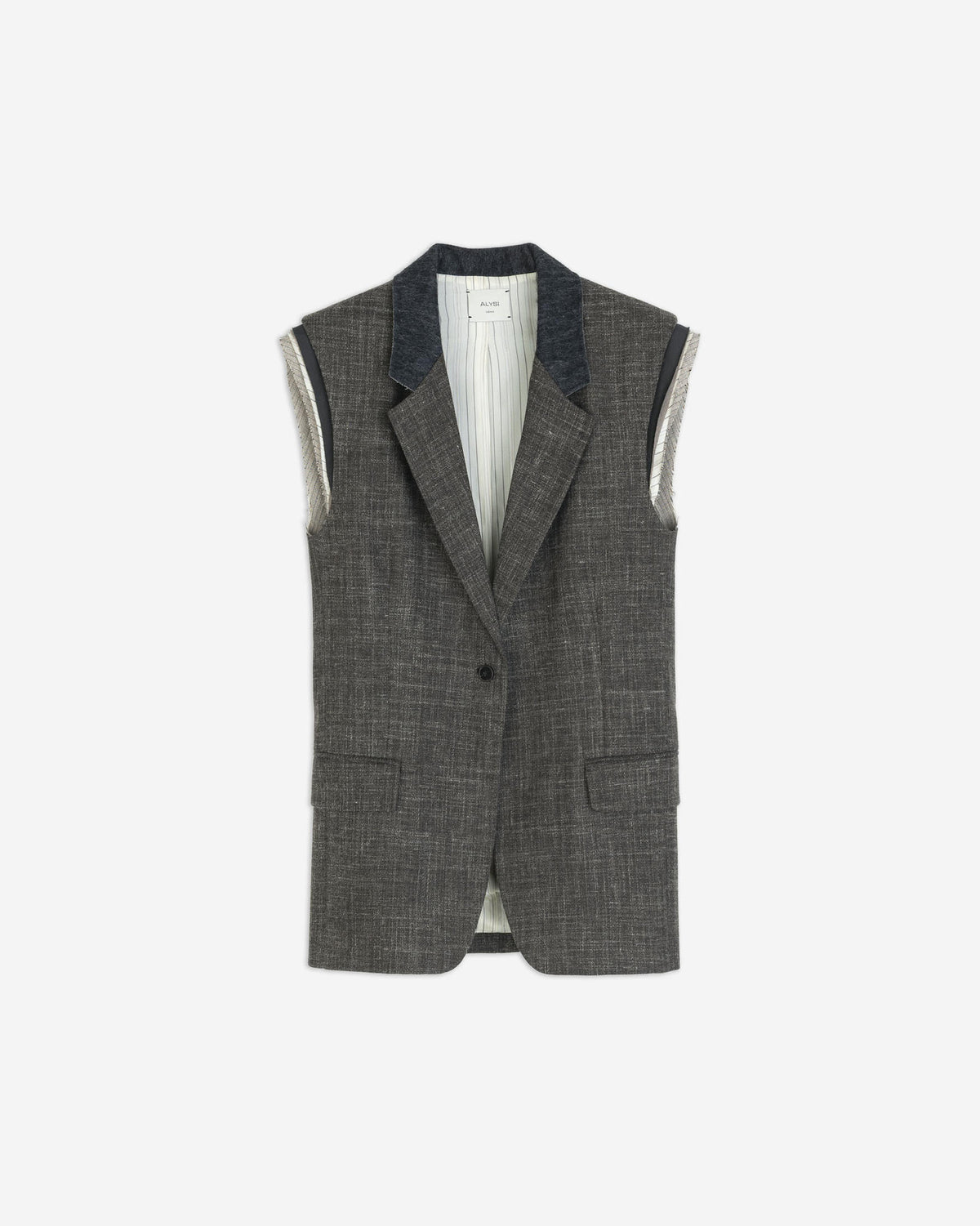 SINGLE-BREASTED WOOL WAISTCOAT