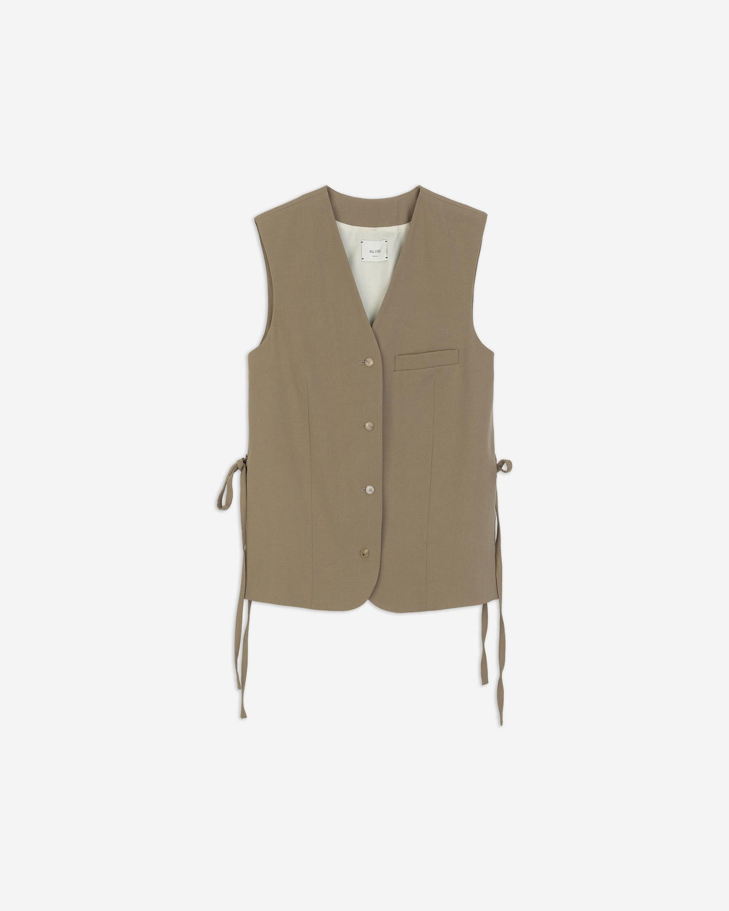 WOOL WAISTCOAT WITH SIDE SLITS