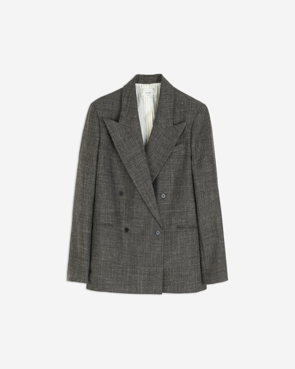 MÉLANGE WOOL DOUBLE-BREASTED BLAZER